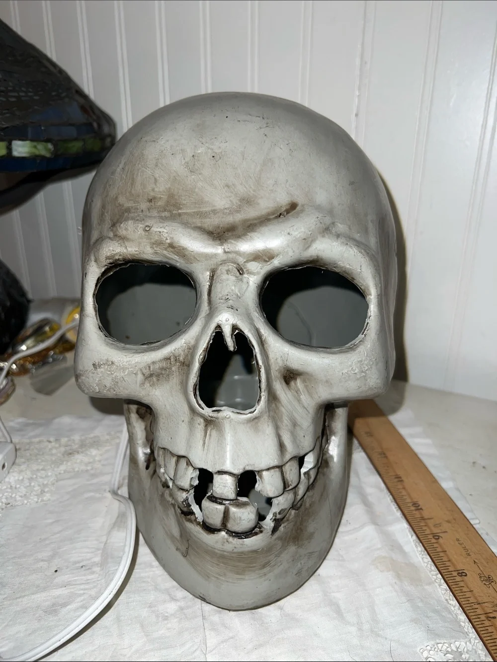 Vintage Halloween Skull head blow mold